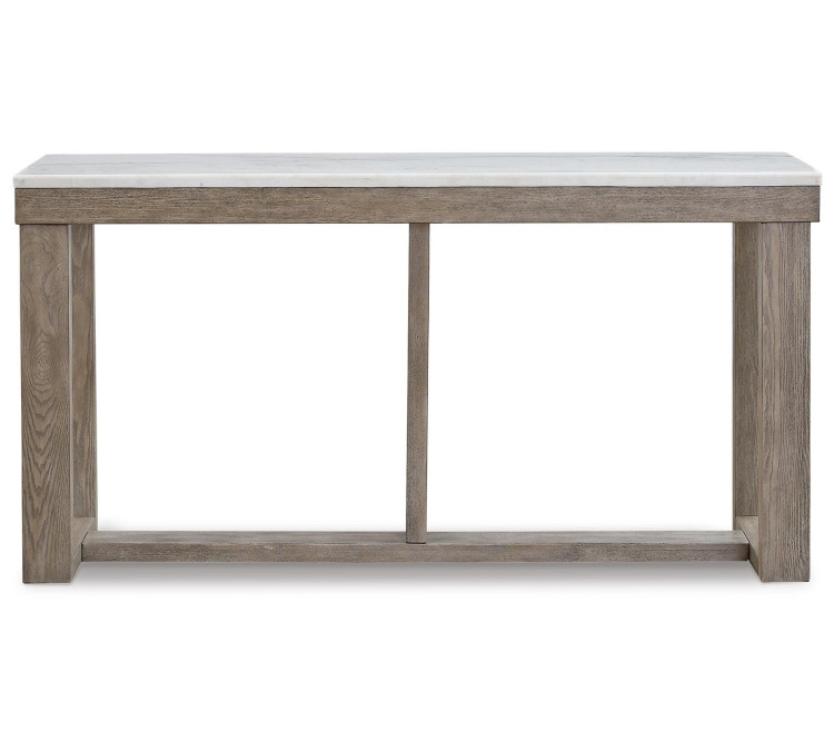 Loyaska Sofa Table - Brown/Ivory