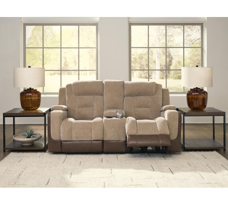 Ultimax Power Reclining Loveseat with Console - Brownstone