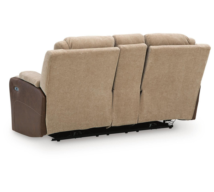 Ultimax Power Reclining Loveseat with Console - Brownstone