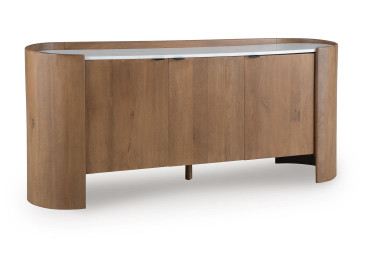 Fitzroy Accent Cabinet - Brown/White