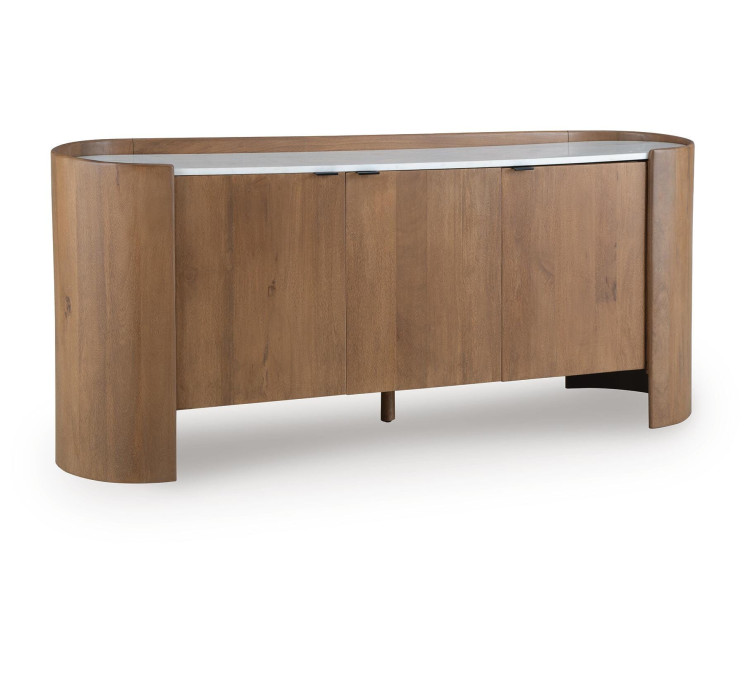 Fitzroy Accent Cabinet - Brown/White