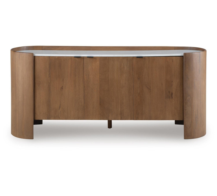 Fitzroy Accent Cabinet - Brown/White