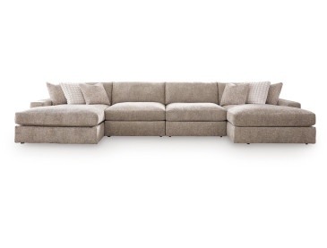 Reston Cove 4-Piece Double Chaise Sectional - Burlap