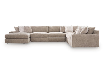 Reston Cove 5-Piece Sectional with Chaise - Burlap