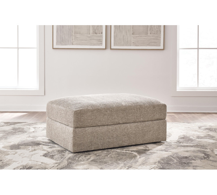 Reston Cove Oversized Accent Ottoman - Burlap
