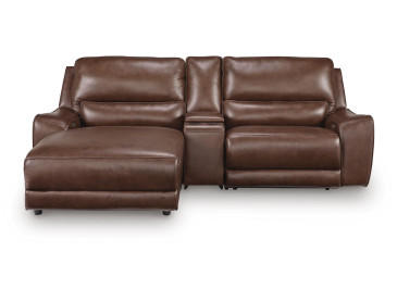 Silverbrooke 3-Piece Power Reclining Sectional with Chaise - Canyon