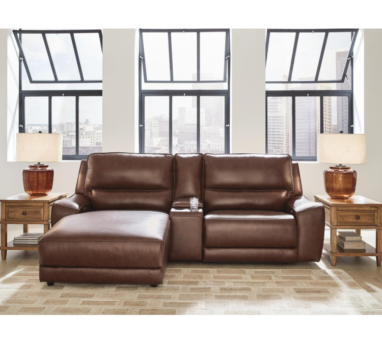 Silverbrooke 3-Piece Power Reclining Sectional with Chaise - Canyon