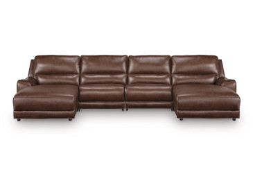 Silverbrooke 4-Piece Power Reclining Sectional with Chaise - Canyon