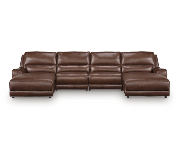 Silverbrooke 4-Piece Power Reclining Sectional with Chaise - Canyon