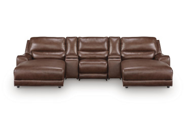 Silverbrooke 5-Piece Power Reclining Sectional with Chaise - Canyon