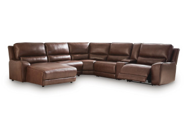 Silverbrooke 6-Piece Power Reclining Sectional with Chaise - Canyon