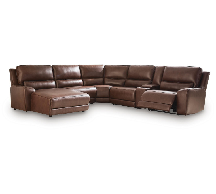Silverbrooke 6-Piece Power Reclining Sectional with Chaise - Canyon