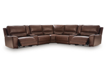 Silverbrooke 7-Piece Reclining Sectional with Storage Consoles - Canyon