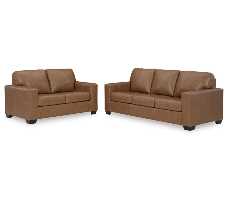 Bolsena Sofa and Loveseat - Caramel
