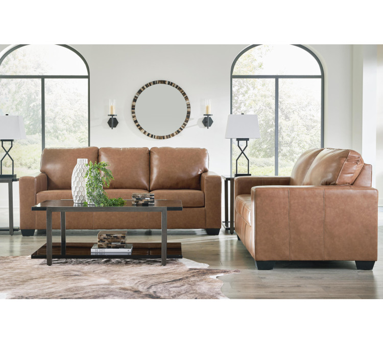Bolsena Sofa and Loveseat - Caramel
