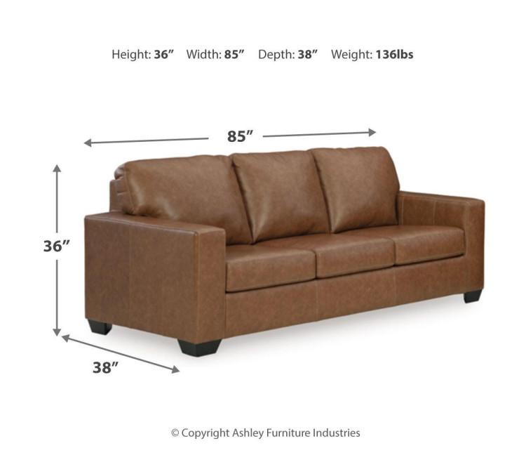 Bolsena Sofa, Loveseat and Recliner - Caramel