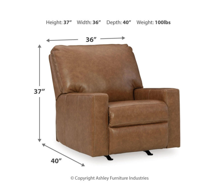 Bolsena Sofa, Loveseat and Recliner - Caramel