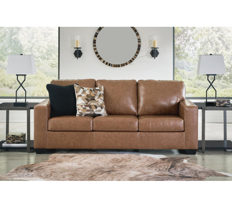 Bolsena Sofa, Loveseat and Recliner - Caramel