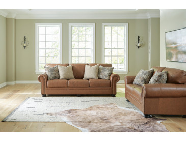 Carianna Sofa and Loveseat - Caramel