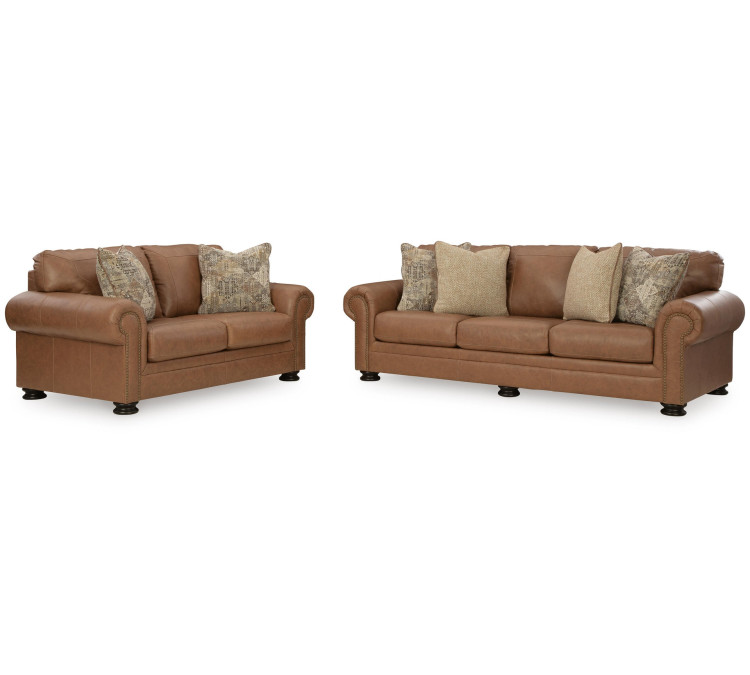Carianna Sofa and Loveseat - Caramel