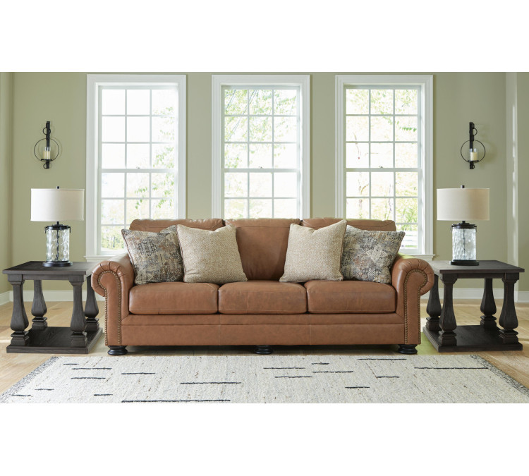 Carianna Sofa, Loveseat, Chair and Ottoman - Caramel