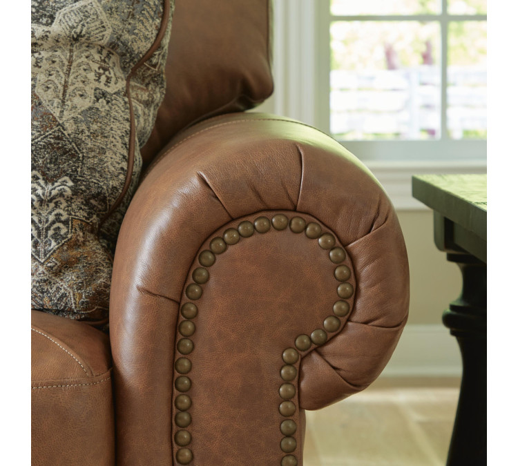 Carianna Sofa, Loveseat, Chair and Ottoman - Caramel