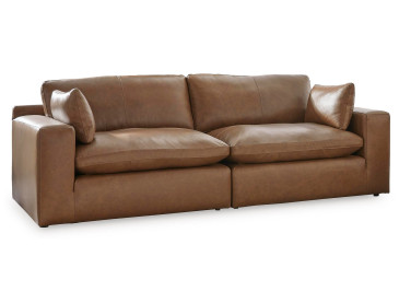 Emilia 2-Piece Sectional Loveseat - Caramel