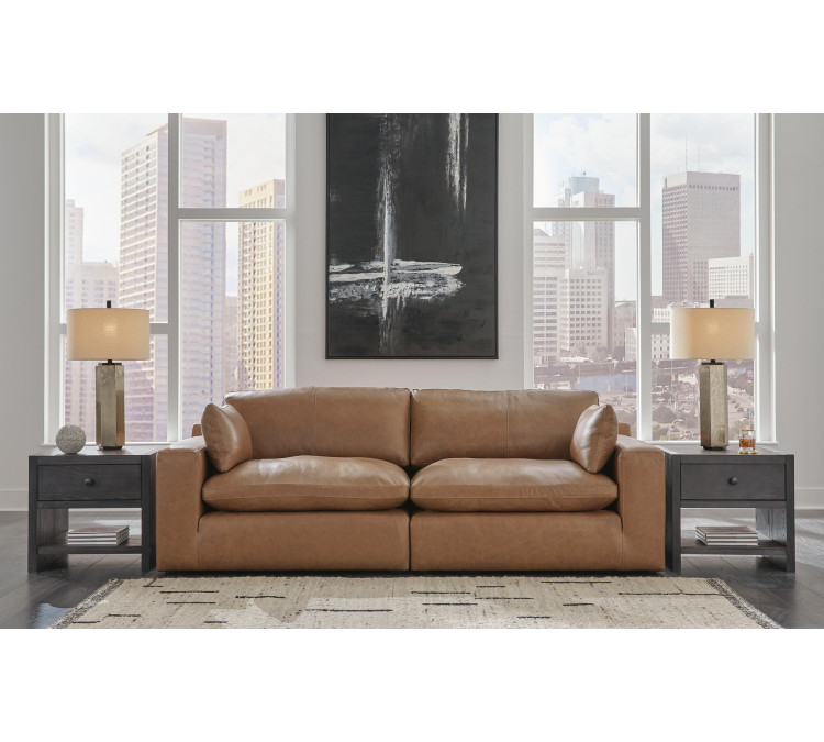 Emilia 2-Piece Sectional Loveseat - Caramel