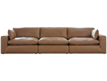 Emilia 3-Piece Sectional Sofa - Caramel