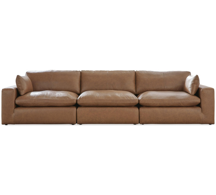 Emilia 3-Piece Sectional Sofa - Caramel