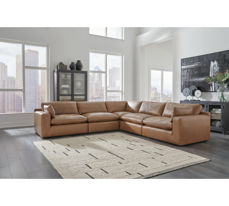 Emilia 5-Piece Sectional - Caramel