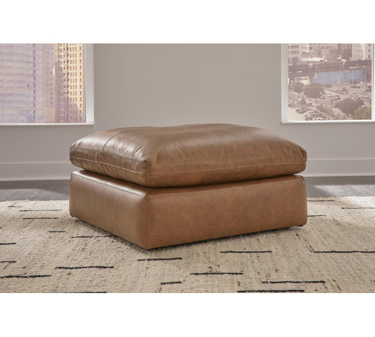 Emilia Oversized Accent Ottoman - Caramel