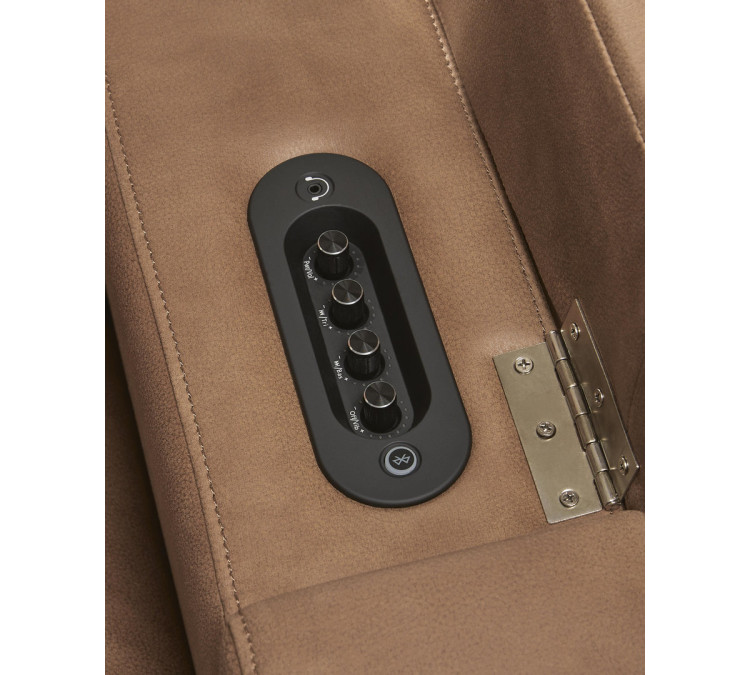 Flinlock Power Glider Recliner with Audio System - Caramel