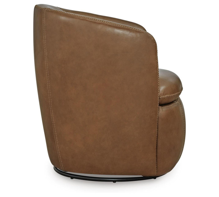 Kierreys Swivel Accent Chair - Caramel