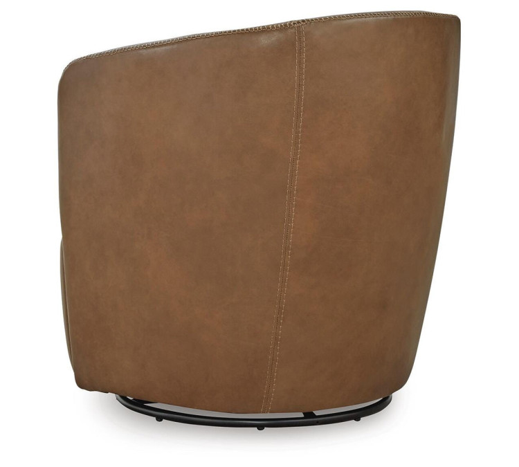 Kierreys Swivel Accent Chair - Caramel