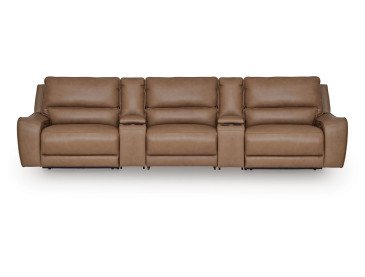 Silverbrooke 5-Piece Power Reclining Sectional - Caramel