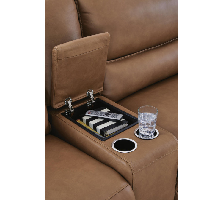 Silverbrooke 5-Piece Power Reclining Sectional - Caramel