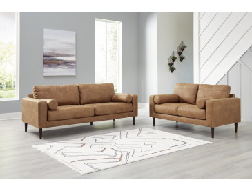 Telora Sofa and Loveseat - Caramel
