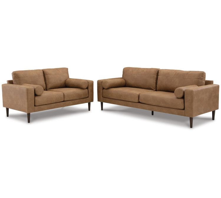 Telora Sofa and Loveseat - Caramel