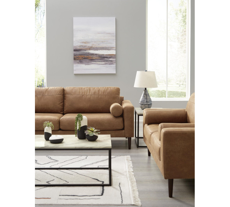 Telora Sofa and Loveseat - Caramel