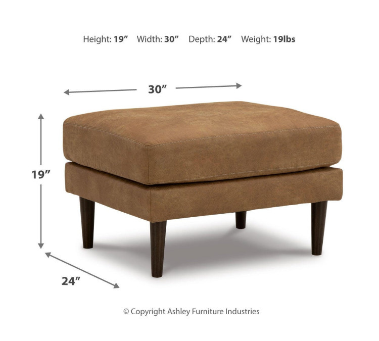 Telora Sofa, Loveseat, Chair and Ottoman - Caramel
