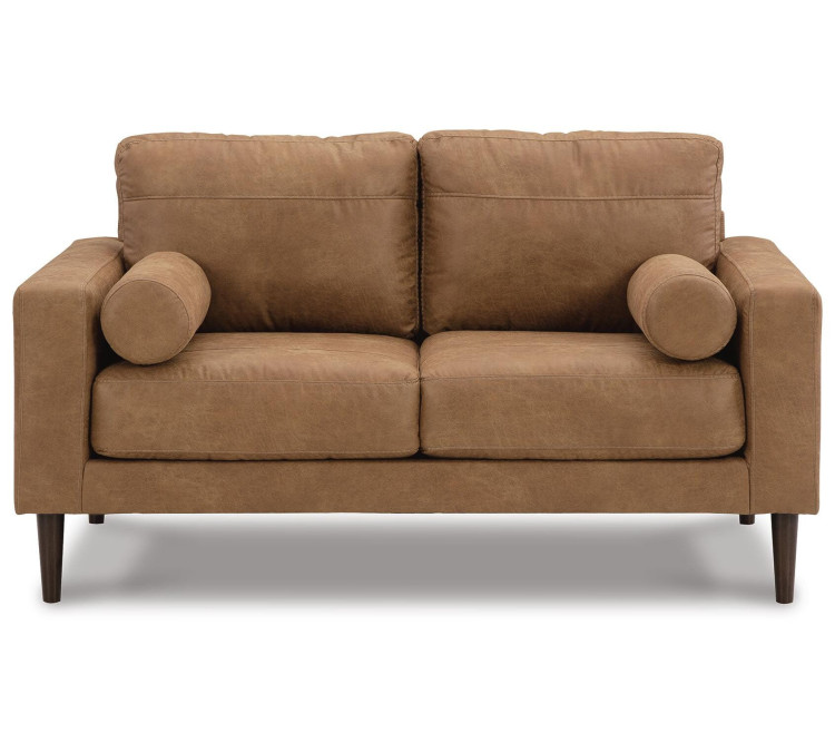 Telora Sofa, Loveseat, Chair and Ottoman - Caramel
