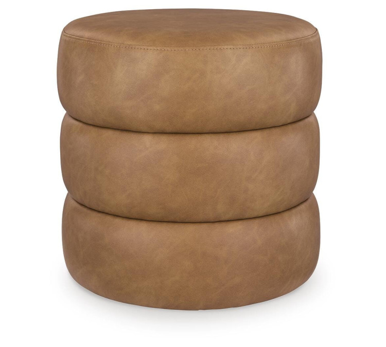 Ummi Swivel Accent Ottoman - Caramel