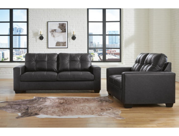 Barlin Mills Sofa and Loveseat - Carbon