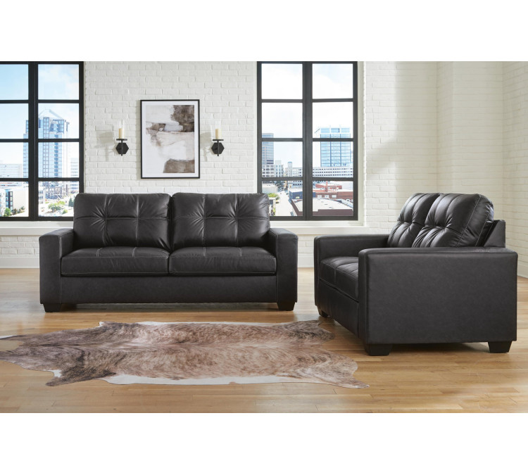 Barlin Mills Sofa and Loveseat - Carbon