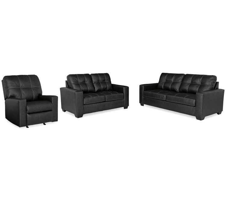 Barlin Mills Sofa, Loveseat and Recliner - Carbon