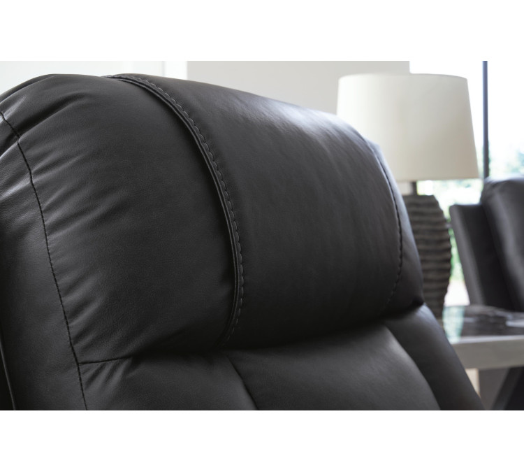 Mackmenville Reclining Sofa and Reclining Loveseat with Console - Carbon