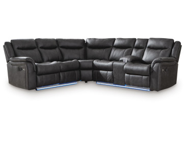 Perarrygin 2-Piece Reclining Sectional - Carbon
