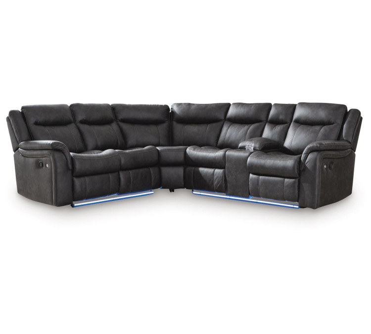 Perarrygin 2-Piece Reclining Sectional - Carbon