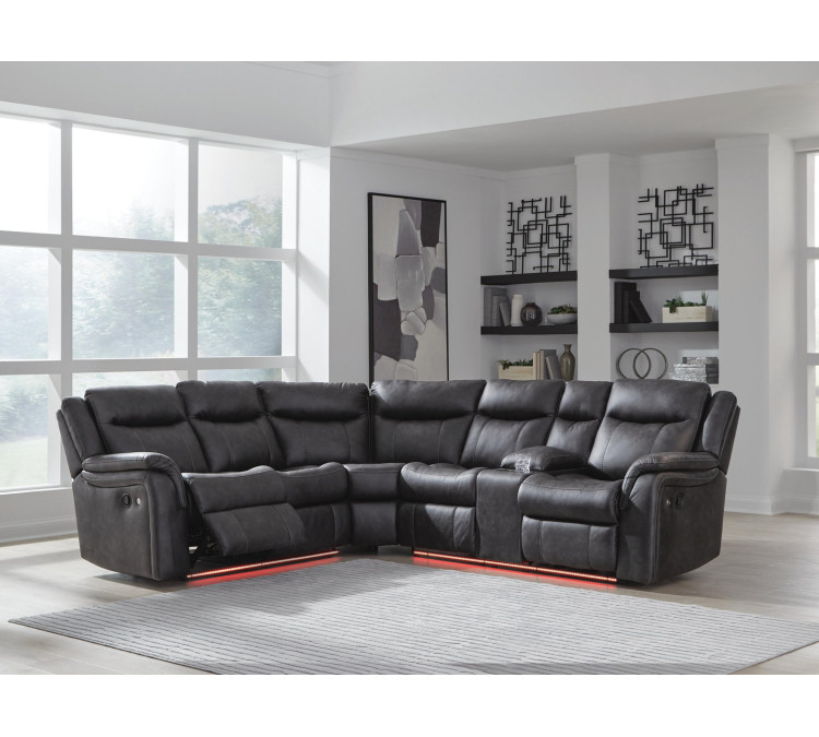 Perarrygin 2-Piece Reclining Sectional - Carbon
